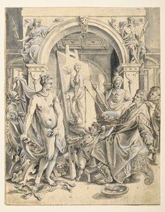 Apelles malt Campaspe von Joos or Jodocus van (after) Winghe