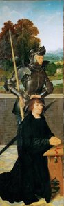 Heiliger Georg und Stifter (Flügelaltar, linkes Panel)