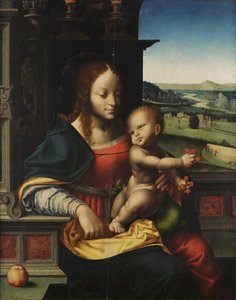 Madonna mit Kind und Früchten von Joos van Cleve