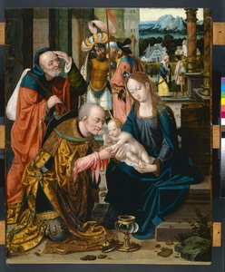 Die Anbetung der Könige von Joos van Cleve