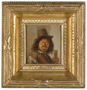 Porträt eines Mannes mit einem Getränk von Joos van Craesbeeck