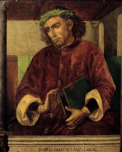 Porträt von Vergil (Virgilio, 70-19 v. Chr.), römischer Dichter und Schriftsteller. Gemälde von Justus von Gent (1435-1480)