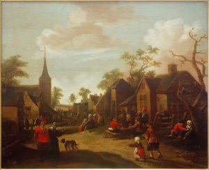 Belebte Dorfstraße