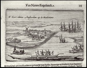 Blick auf Neu-Amsterdam, 1626-28 von Joost Hartgers