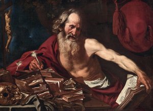 Heiliger Hieronymus in seiner Zelle, 1654 von Joost Van de Hamme