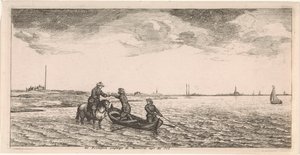 Postbote zu Pferd überbringt Post von Joost van Geel
