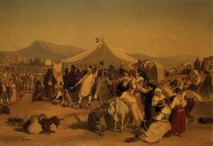 Ein Jahrmarkt in der römischen Campagna von Jorgen Valentin Sonne