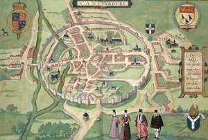 Karte von Canterbury, aus 