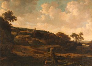 Gebirgige Landschaft mit einer Ruine, um 1650-1699