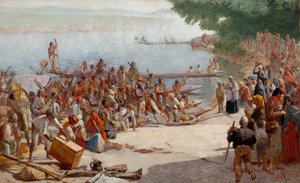 Studie für Abfahrt der Monção von José Ferraz de Almeida Júnior