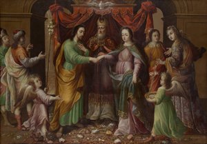 Die Hochzeit der Jungfrau, ca. 1690 von José Sánchez