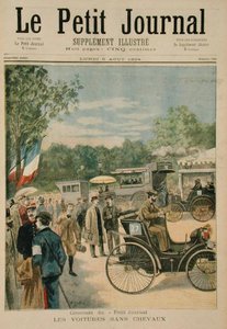 Die pferdelosen Kutschen, Titelseite von Le Petit Journal, 6. August 1894 von Jose Belon