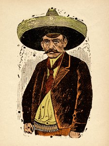 Mexikanische Revolution - Emiliano Zapata, ca. 1910-1912 von José Guadalupe Posada