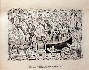 Mexiko. Mexikanische Revolution "Corrido Emiliano Zapata" von José Guadalupe Posada