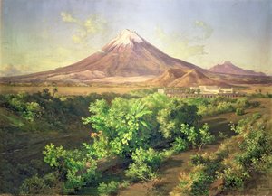 Ein kleiner Vulkan auf dem mexikanischen Land