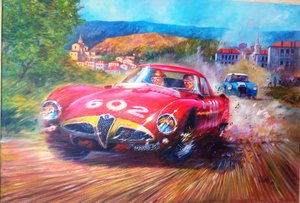 Juan Manuel Fangio Mille Miglia 1953 von Jose Maria Villafuerte