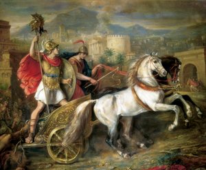 Achilles mit Hektors Leiche