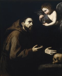 Franz von Assisi und der Engel mit der Wasserflasche, 1636-1637 von Jose de Ribera
