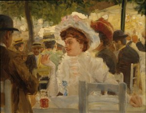 Praterszene aus Wien (Dame mit Hut)