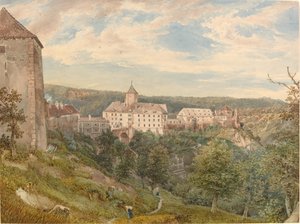 Schloss Eichhorn am Abend von Josef Höger