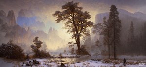 JJM rekreiert Bierstadt-A: Tal der Yosemite-Schneefall
