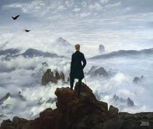 Der Wanderer über dem Nebelmeer (Panorama)