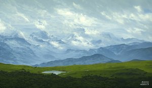 Treibende Wolken (Alpen Panorama)