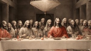 Jesus das letzte Abendmahl von Josef Johann Michel