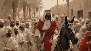 Jesus zieht in Jerusalem ein von Josef Johann Michel