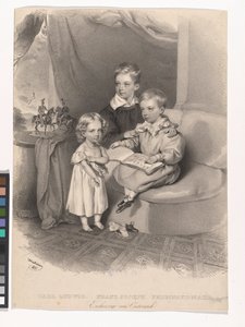Die Erzherzöge Karl Ludwig, Franz Josef und Ferdinand Max von Österreich von Josef Kriehuber