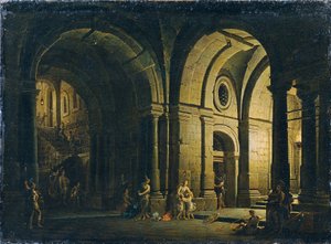 Abschied des Julius Sabinus von seiner Familie im Kerker von Josef Platzer