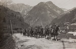 Album "Meine weltkriegs - Erinnerungen Südwestfront (Kärnten, Italien, Südtirol) 31/03/1915-12/11/1918 - Josef Zohles Wien": Soldaten der Kavallerie von Josef Zohles