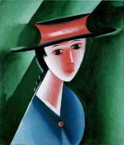 Mädchen mit rotem Hut, 1915