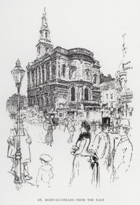 St Mary-le-Strand von Osten von Joseph (after) Pennell