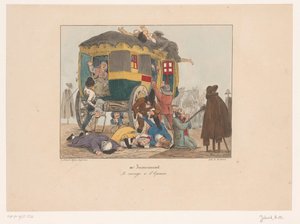 Omnibus mit Passagieren wird überfallen