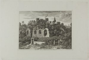 Aquädukt unterhalb des Klosters St. Bonaventura in Rom, Platte zehn aus Die Römischen Ansichten von Joseph Anton Koch