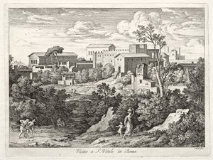 Blick auf San Vitale, Rom