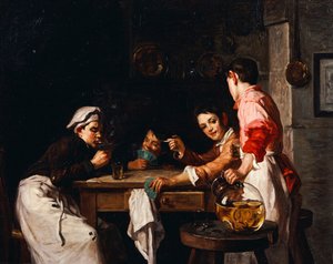 Die jungen Kartenspieler von Joseph Bail