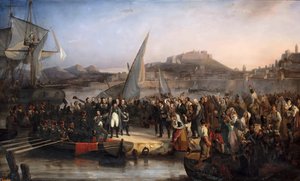 Napoleon verlässt die Insel Elba am 26. Februar 1815 von Joseph Beaume