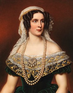 Porträt von Königin Therese von Bayern 1792-1854, 1855 von Joseph Carl Stieler