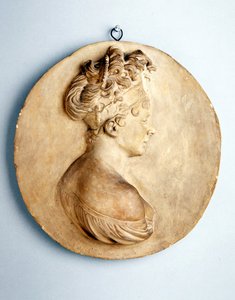 Rundes Relief von Madame Recamier