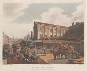 Leaden Hall Market, 1. Januar 1809 von Joseph Constantine Stadler