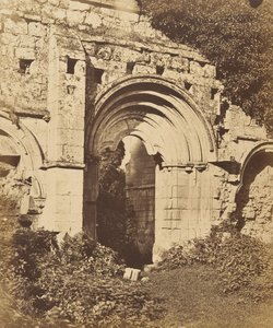 Rievaulx Abbey. Tür des Refektoriums, 1850er Jahre von Joseph Cundall