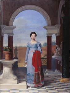 Porträt von Frau Colette Versavel, Ehefrau des Arztes Isaac Joseph De Meyer