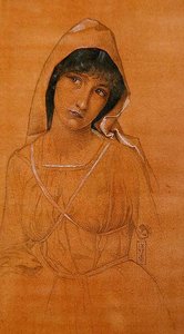 Mädchen mit Umhang von Joseph Edward Southall