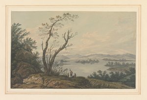 Blick über Windermere zur Großen Insel von Joseph Farington