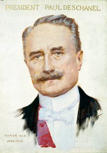 Porträt von Paul Deschanel (1855-1922), Präsident der Republik. Illustration von Joseph Felix Bouchor (1853-1937), Februar 1920. Paris. Musée Carnavalet von Joseph Felix Bouchor