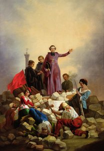 Erzbischof Affre auf den Barrikaden, 1848
