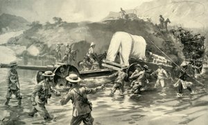 Das 4.7 Marinegeschütz über den Tugela bringen, 1900
