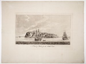 Ein Blick auf Quebec von Südosten, um 1781 von Joseph Frederick Wallet DesBarres